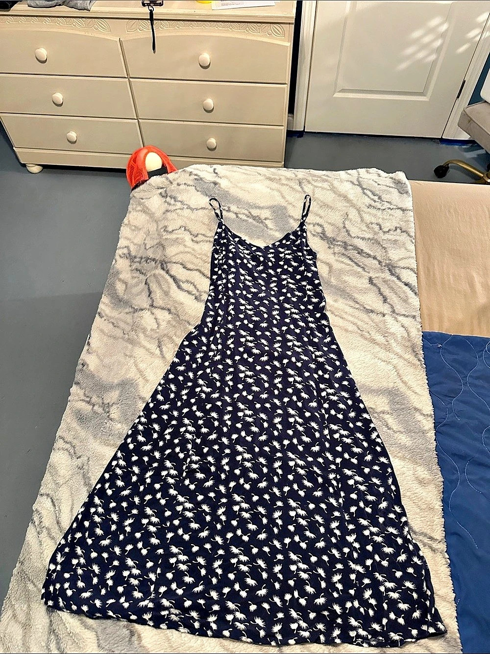 Old Navy Printed Spaghetti Strap Midi Dress Size Medium